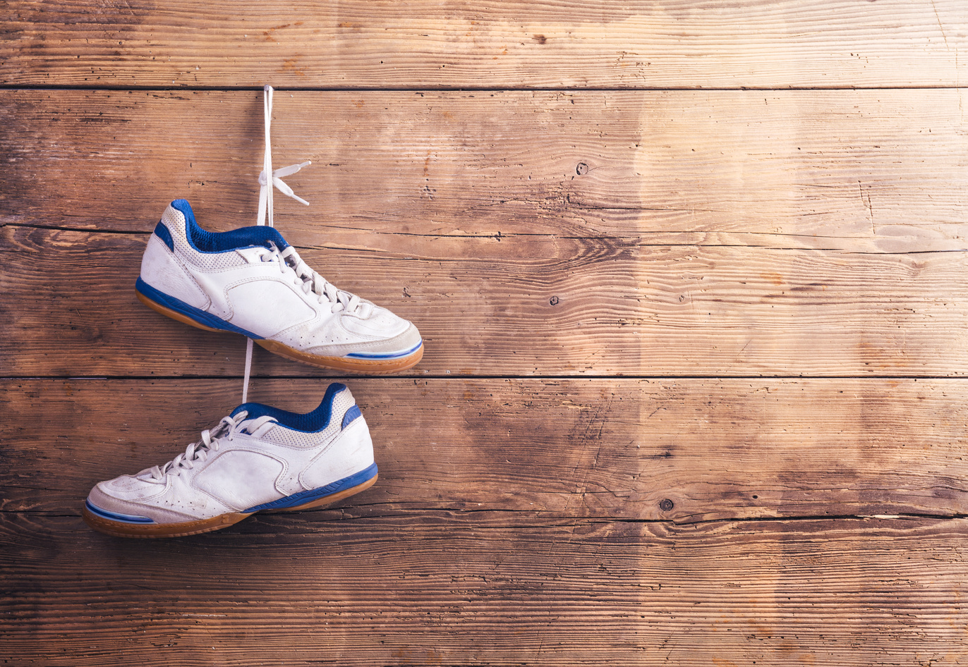 Sports Shoes on Wood